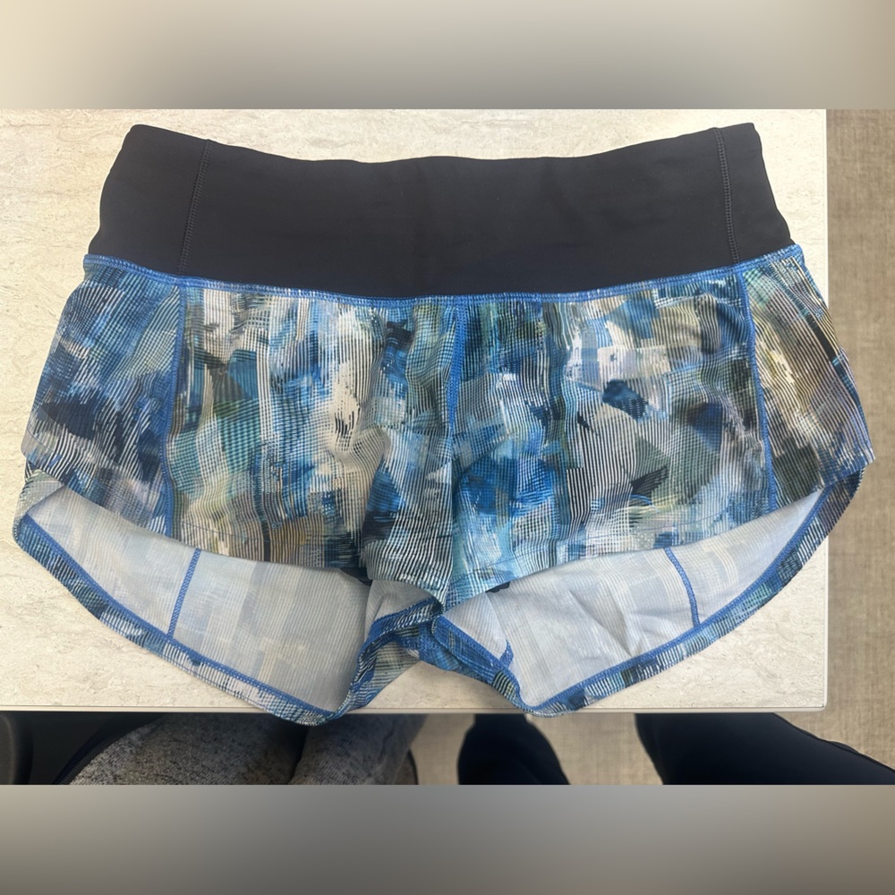 Lululemon Blue Patterned Shorts